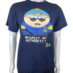 Vintage South Park Cartman “Respect My Authority” Graphic T-Shirt Mens Large